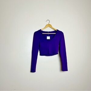 CLEARANCE! Purple Boutique Hooded Crop Top Size M NWT 2